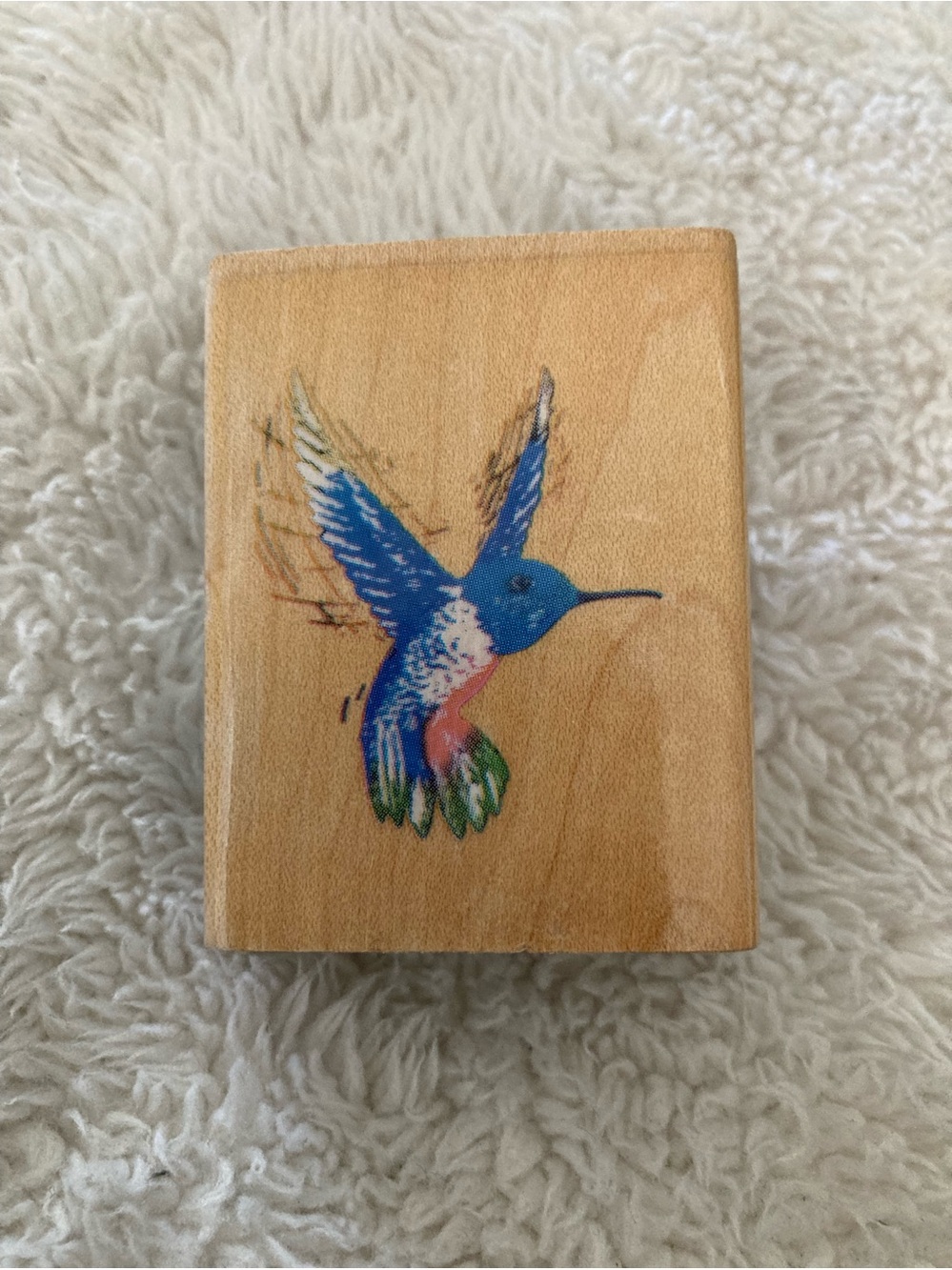 Hummingbird rubber stamp